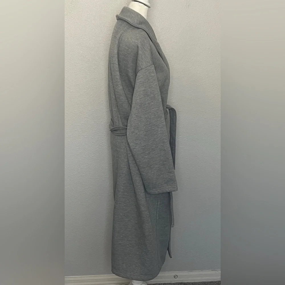 Forever 21 Long Belted Sweatshirt Gray Size Medium